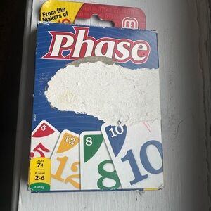 Mattel Game Box in Blue and White with Colorful Card Elements